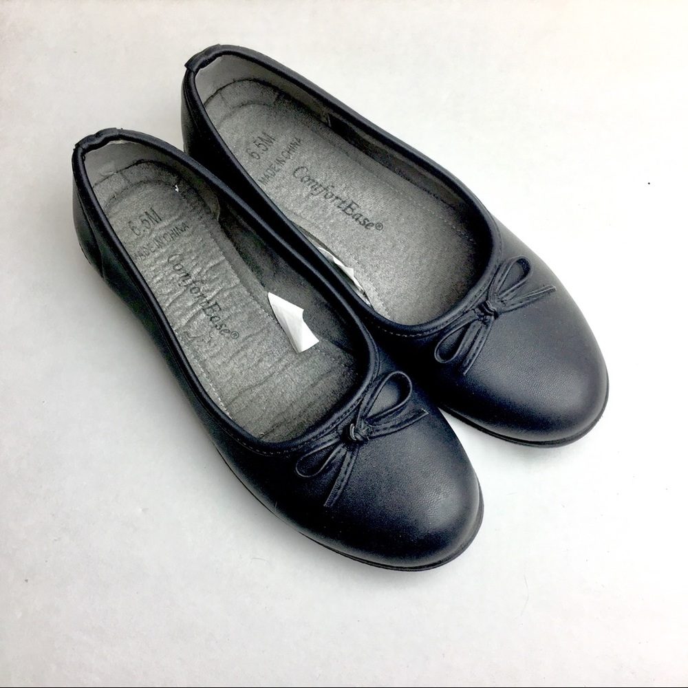 Bow tie Loafers Black shoes Size 6.5 M